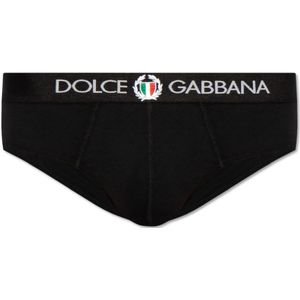 Dolce & Gabbana, Ondergoed, Heren, Zwart, 2Xl, Katoen, Katoenen slips