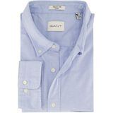 Gant, Casual overhemd in lichtblauw Blauw, Heren, Maat:4XL