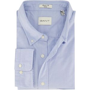 Gant, Casual overhemd in lichtblauw Blauw, Heren, Maat:4XL