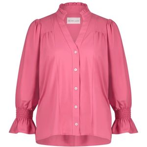 Jane Lushka, Blouses & Shirts, Dames, Roze, XL, Stijlvolle Olivia Blouse in Roze