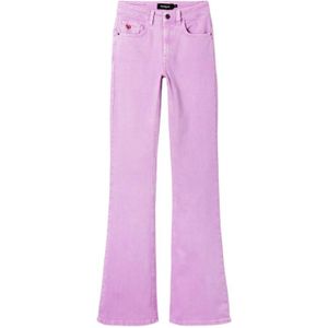 Desigual, Moderne Slim Fit Jeans Paars, Dames, Maat:L