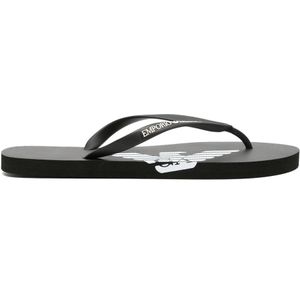 Emporio Armani, Schoenen, Heren, Zwart, 44 EU, Rubberen Flip-flops Xvqs 08Xn 746