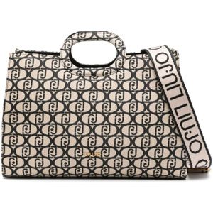 Liu Jo, Tassen, Dames, Veelkleurig, ONE Size, Monogram Tote Tas met Schouderband