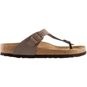 Birkenstock, Schoenen, Dames, Bruin, 38 EU, Leer, Gizeh Birko-Flor Sandalen