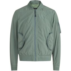 Belstaff, Quest Zwarte Bomberjack Groen, Heren, Maat:M