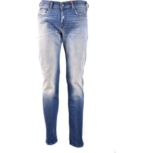 Diesel, Jeans, Heren, Blauw, W36, Denim, Slim-Fit Denim Jeans