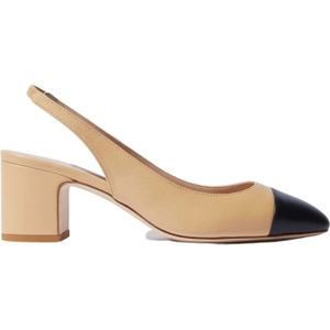 Scarosso, Schoenen, Dames, Beige, 41 EU, Leer, Nude Slingback Pumps