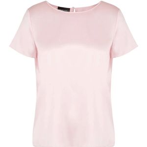 Emporio Armani, Blouses & Shirts, Dames, Roze, L, Satijn, Zijden Satijnen Roze Top