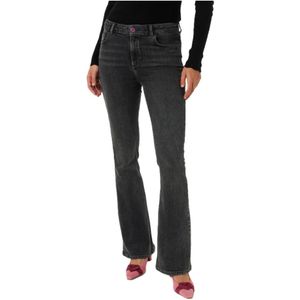 Fabienne Chapot, Jeans, Dames, Grijs, W30, Denim, Zwarte Eva Flare Jeans Stretch-Denim