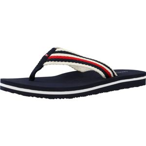 Tommy Hilfiger, Schoenen, Dames, Blauw, 37 EU, Comfort Slippers