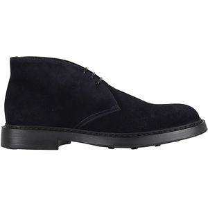 Doucal's, Schoenen, Heren, Blauw, 43 EU, Bruine leren Chukka laarzen