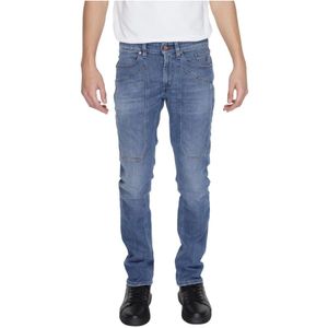 Jeckerson, Blauwe Rits Knoop Jeans Zakken Blauw, Heren, Maat:W29