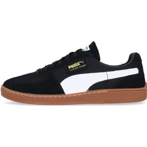 Puma, Schoenen, Heren, Zwart, 42 EU, Suède, Zwarte Lage Mesh Sneakers