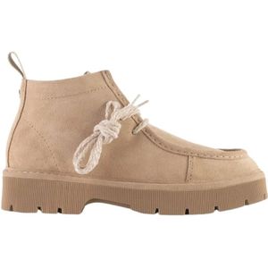 Panchic, Suede Charme Enkellaarzen Beige, Dames, Maat:41 EU