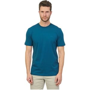 Hugo Boss, T-Shirts Blauw, Heren, Maat:S