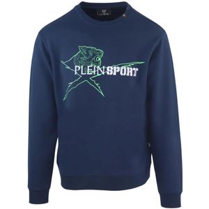 Plein Sport, Sweatshirts & Hoodies, Heren, Blauw, 2Xl, Katoen, Hoodies