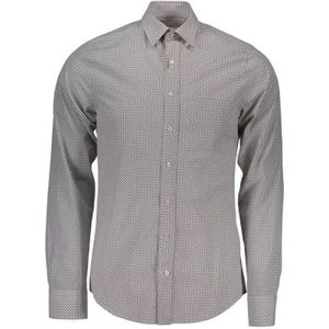 Gant, Overhemden, Heren, Wit, S, Katoen, Elegant Button-Down Overhemd