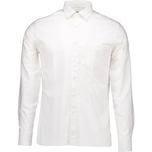 Genti, Bruce fashion lange mouw overhemden wit Wit, Heren, Maat:M