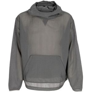 Nike, Jassen, Heren, Grijs, M, Nylon, Lichtgewicht Mesh Hoodie Iron Grey