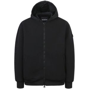 Duvetica, Jassen, Heren, Zwart, M, Katoen, Erodiano Hoodie met technische stof