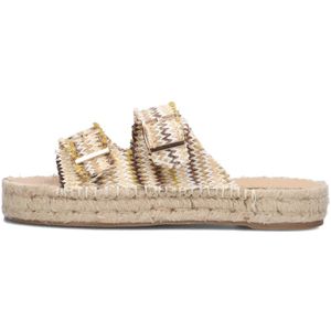 Notre-v, Schoenen, Dames, Beige, 37 EU, Jute, Dames Slippers Sdaw 0126