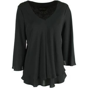 Frank Lyman, Blouse 176335 Zwart, Dames, Maat:3XL