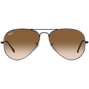 Ray-Ban, Iconische Aviator Zonnebril Zwart, Heren, Maat:62 MM