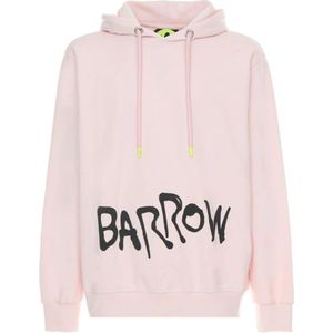 Barrow, Sweatshirts & Hoodies, Heren, Roze, L, Katoen, Rosa Ss 23 Katoenen Hoodie voor Heren