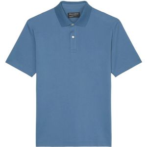 Marc O'Polo, Tops, Heren, Blauw, S, Katoen, Polo shirt jersey regular