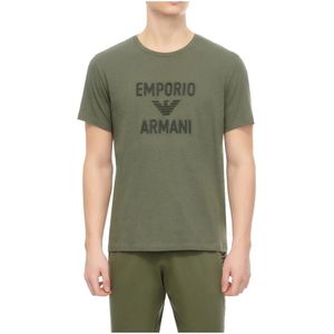 Emporio Armani, T-Shirts Groen, Heren, Maat:S