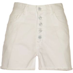 Dondup, Korte broeken, Dames, Wit, W27, Zomer Trendy Shorts voor Vrouwen