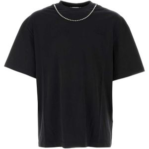Ambush, Zwarte Oversized Katoenen T-shirt Zwart, Heren, Maat:M