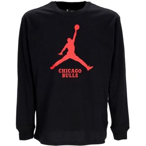 Jordan, Tops, Heren, Zwart, S, Katoen, Chicago Bulls Longsleeve T-shirt