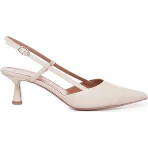 Giuliano Galiano, Leren Slingback Pumps met Geometrische Hak Roze, Dames, Maat:38 EU