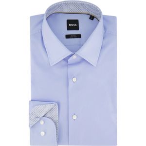 Hugo Boss, Overhemden, Heren, Blauw, 4Xl, Katoen, Zakelijk Overhemd Lichtblauw Slim Fit