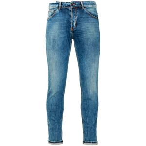 PT Torino, Jeans, Heren, Blauw, W35, Denim, Lichte Denim Tapered Fit Jeans
