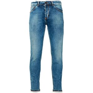 PT Torino, Lichte Denim Tapered Fit Jeans Blauw, Heren, Maat:W31