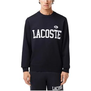 Lacoste, Sweatshirts & Hoodies, Heren, Zwart, M, Zwarte Sweater Essentieel Casual Trendy