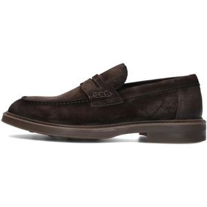 Giorgio, Schoenen, Heren, Bruin, 42 EU, Suède, Bruine Suède Loafers Stijlvol Model