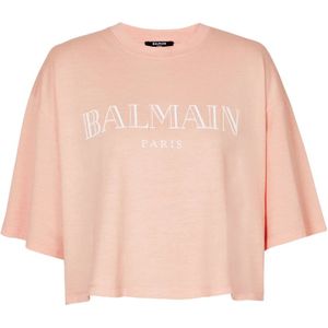 Balmain, Tops, Dames, Oranje, L, Katoen, Vintage T-shirt