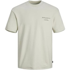 Jack & Jones, Tops, Heren, Wit, XL, Moderne Crew Neck T-Shirt