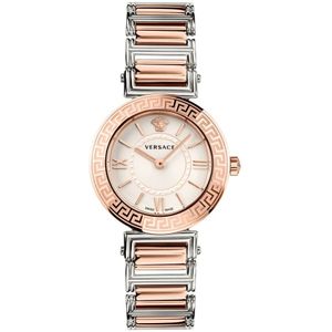 Versace, Tribute Roestvrijstalen Armbandhorloge Geel, Dames, Maat:ONE Size