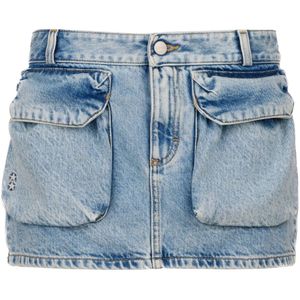 Icon Denim, Rokken, Dames, Blauw, W27, Denim, Blauwe Denim Jeans Mini Rok