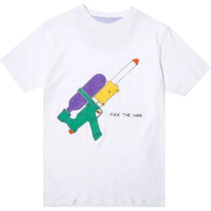 Lc23, Tops, Heren, Wit, L, Katoen, Waterpistool Geborduurd Designer T-shirt