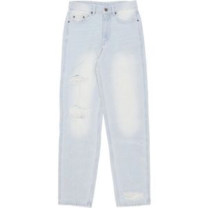 Karl Kani, Jeans, Heren, Blauw, W30, Denim, Versleten Denim Baggy Five Pocket Broek