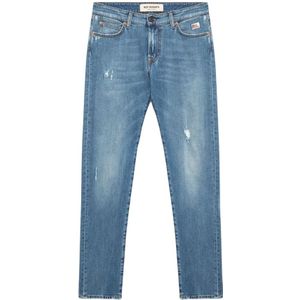 Roy Roger's, Jeans, Heren, Blauw, W30, Denim, Slim-Fit Medium Wash Denim Jeans