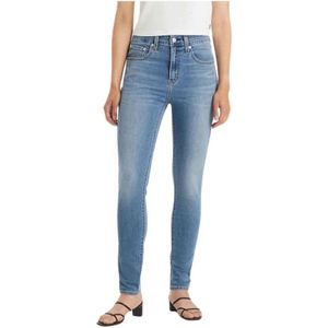 Levi's, Jeans, Dames, Blauw, W25 L30, Denim, 721 High Rise Skinny Jeans