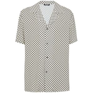 Balmain, Overhemden, Heren, Veelkleurig, 4Xl, Mini monogram shirt