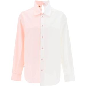 Marni, Blouses & Shirts, Dames, Roze, S, Katoen, Stijlvol Overhemd