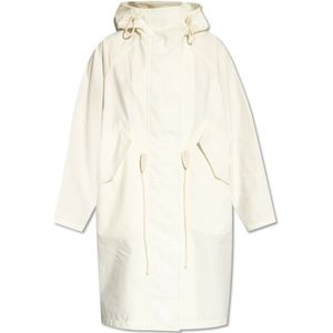 Jil Sander, Capuchon parka Wit, Dames, Maat:S